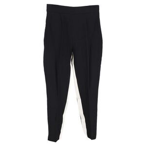 Prada Side Stripe Straight Leg Pants in Black Virgin Wool